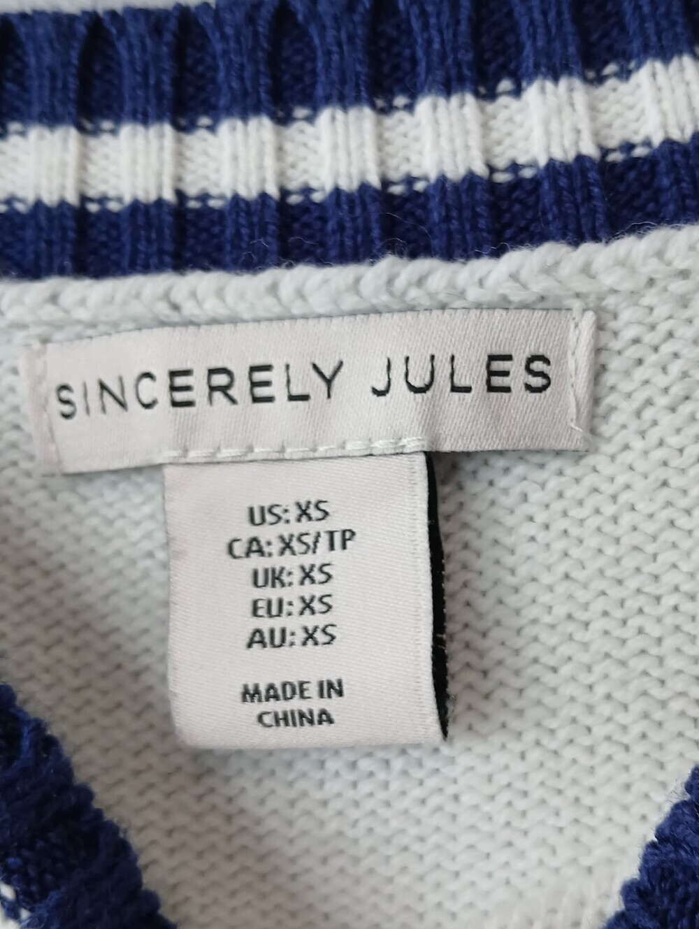 Sincerely Jules Pickleball Sweater XS Preppy Athleisure - Picture 2 of 5